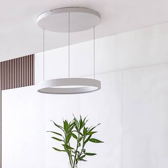 LED hanglamp Philine, Ø 60 cm, wit, ijzer zandwit