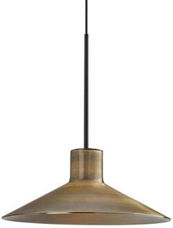 LED hanglamp Platet, zwart/messingkleurig Ø 20 cm ebbenhout-zwart, antiek messing