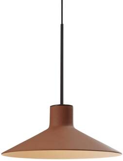 LED hanglamp Platet, zwart/terracotta ebbenhout-zwart, terracotta