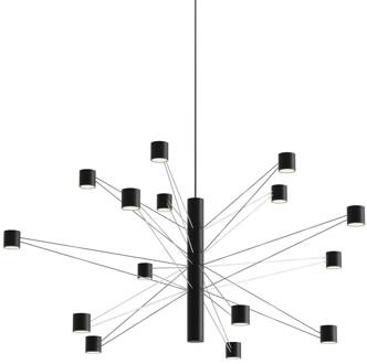 LED hanglamp POLAR 15.2, Ø 93 cm, zwart 15-lamps dimbaar zwart, staal