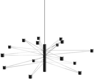 LED hanglamp POLAR 15.3, Ø 124 cm zwart 15-lamps dimbaar zwart, staal