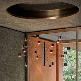 LED hanglamp POLAR 20.1, Ø 77 cm, zwart 20-lamp dimbaar zwart, staal