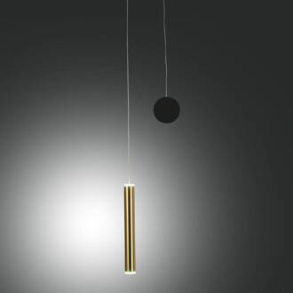 LED hanglamp Prado, messing, metaal, dimbaar messing, zwart