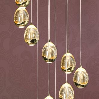 LED hanglamp Rocio 14-lamps goud Bluetooth goud, helder