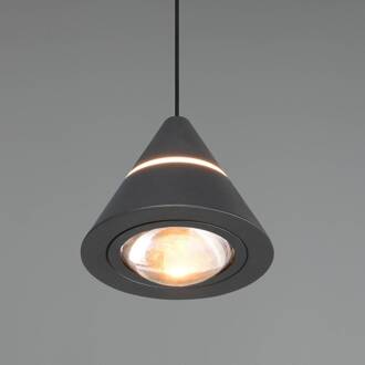 LED hanglamp Romeo, Ø 14 cm, zwart, metaal, CCT