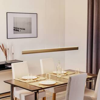 LED hanglamp Runa, brons, lengte 132 cm