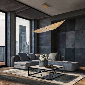 LED hanglamp SERAPH, goud geborsteld, lengte 105 cm Metaal