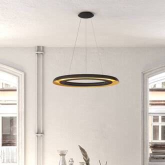 LED hanglamp Shiitake, zwart/goud zwart, goud