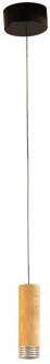 LED hanglamp Shine-Wood, Ø 13 cm eiken/zwart hout/acryl eikenhout, zwart