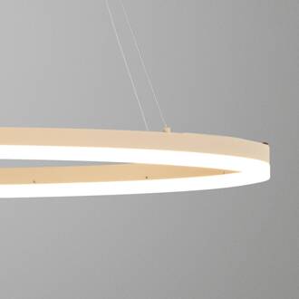 LED hanglamp Silvio, lengte 100 cm, zandkleurig, metaal, CCT