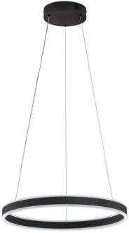 LED hanglamp Sirko, Ø 50 cm, zandzwart, metaal, CCT zandzwart, wit