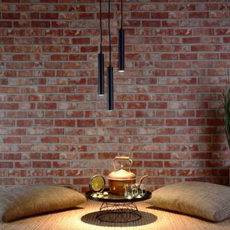 LED hanglamp Slim, zwart, aluminium, 2.700 K