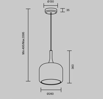 LED hanglamp Spirito, goud, glas/metaal, Ø 26 cm messing, helder