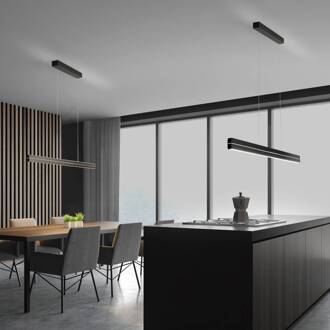 LED hanglamp Switch, zwart, lengte 118 cm, metaal