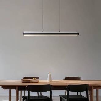 LED hanglamp Tarnin, zwart/nikkel, 98 cm zwart, nikkel