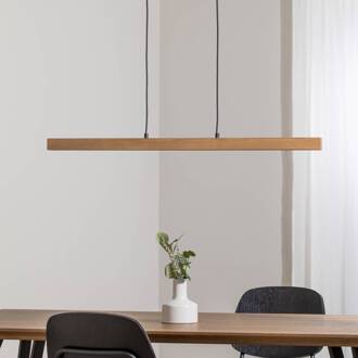 LED hanglamp Teo, grenen, lengte 96 cm, hout, balk beuk, zwart
