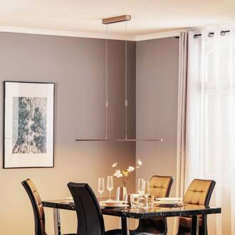 LED hanglamp Tolu, nikkel, lengte 138 cm mat nikkel, chroom