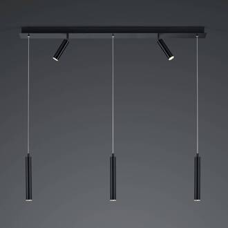 LED hanglamp Tom, 5-lamps, zwart