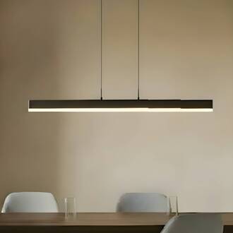 LED hanglamp Torven, zwart, CCT, uitschuifbaar