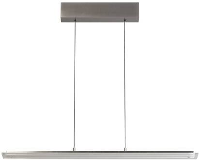 LED hanglamp Torvi, lengte 135 cm, nikkelkleurig/wit, CCT nikkel, chroom, wit, helder