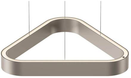 LED hanglamp Trigon, grijs, aluminium, 40 cm ivoor
