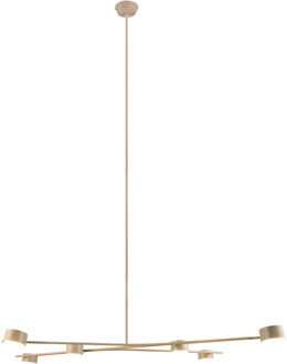 LED Hanglamp - Trio Select Coda - 6 Lichtpunten - GX53-fitting - Draaibaar - Hoogte Aanpasbaar - IP20 - Warm Beige - Metaal