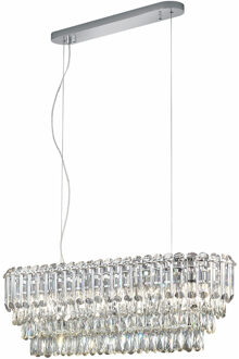 LED Hanglamp - Trio Select Malizia - 10 Lichtpunten - E14-fitting - Hoogte Aanpasbaar - IP20 - Chroom - Metaal