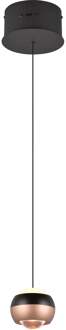 LED Hanglamp - Trio Select Orbit - 1 Lichtpunten van 8 Watt - Rond - Dimbaar - Aanpasbare Lichtkleur - Hoogte Aanpasbaar zonder Contragewicht - Mat Zwart - Metaal Zeer Warm Wit;Warm wit;Natuurlijk wit
