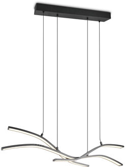 LED Hanglamp - Trio Select Spider - 1 Lichtpunt van 46 Watt - Dimmer - Aanpasbare Lichtkleur - Geheugenfunctie - Nachtlamp - Mat Zwart - Metaal Zeer Warm Wit;Warm wit;Natuurlijk wit