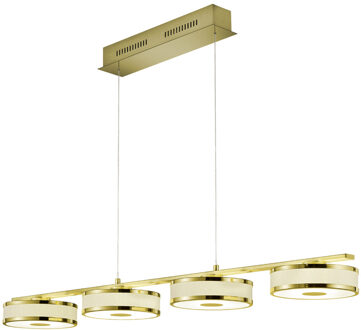 Led Hanglamp - Trion Agiany - 28w - Warm Wit 3000k - 4-lichts - Dimbaar - Rechthoek - Mat Goud - Aluminium Goudkleurig