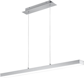 Led Hanglamp - Trion Agina - 18w - Aanpasbare Kleur - Dimbaar - Rechthoek - Mat Nikkel - Aluminium Zilverkleurig