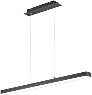 LED Hanglamp - Trion Agina - 18W - Aanpasbare Kleur - Dimbaar - Rechthoek - Mat Zwart - Aluminium