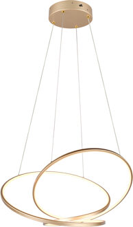 LED Hanglamp - Trion Alvin - 52W - Aanpasbare Kleur - Dimbaar - Rond - Goud - Metaal Warm wit;Natuurlijk wit