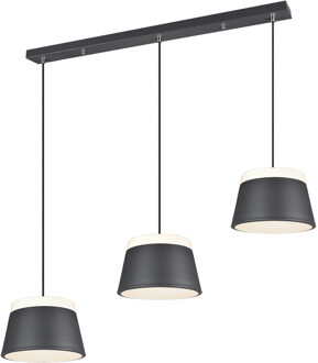 LED Hanglamp - Trion Barnaness - E14 Fitting - 6-lichts - Rond - Mat Antraciet - Aluminium Grijs