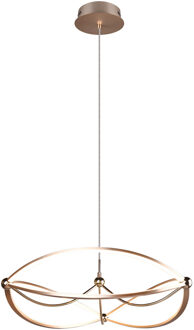 LED Hanglamp - Trion Charis - 42W - Warm Wit 3000K - Dimbaar - Rond - Mat Goud - Aluminium Goudkleurig