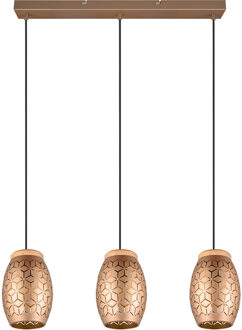 LED Hanglamp - Trion Dabi - E27 Fitting - 3-lichts - Coffee - Metaal