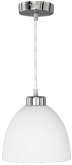 LED Hanglamp - Trion Dolina - E27 Fitting - 1-lichts - Rond - Mat Chroom - Aluminium Zilverkleurig