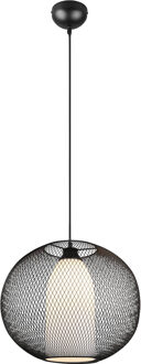 LED Hanglamp - Trion Filtran - E27 Fitting - 1-lichts - Rond - Mat Zwart - Aluminium