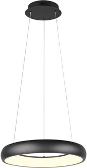 LED Hanglamp - Trion Kardo - 29W - Aanpasbare Kleur - Dimbaar - Rond - Mat Zwart - Metaal Zeer Warm Wit;Warm wit;Natuurlijk wit