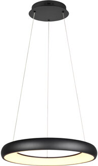 LED Hanglamp - Trion Kardo - 38W - Aanpasbare Kleur - Dimbaar - Rond - Mat Zwart - Metaal Zeer Warm Wit;Warm wit;Natuurlijk wit