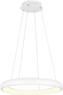 LED Hanglamp - Trion Kardo - 59W - Aanpasbare Kleur - Dimbaar - Rond - Mat Wit - Metaal Zeer Warm Wit;Warm wit;Natuurlijk wit