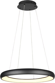 LED Hanglamp - Trion Kardo - 59W - Aanpasbare Kleur - Dimbaar - Rond - Mat Zwart - Metaal Zeer Warm Wit;Warm wit;Natuurlijk wit