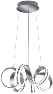 LED Hanglamp - Trion Katra - 38W - Warm Wit 3000K - Dimbaar - Rond - Mat Grijs - Aluminium