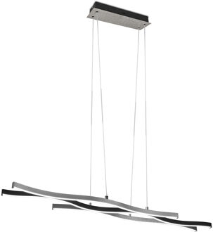 LED Hanglamp - Trion Laz - 35W - Aanpasbare Kleur - Dimbaar - Rechthoek - Geborsteld Aluminium - Metaal Zeer Warm Wit;Warm wit;Natuurlijk wit