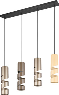 LED Hanglamp - Trion Meser - GU10 Fitting - 4-lichts - Rechthoek - IP20 - Meerkleurig - Metaal