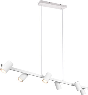 LED Hanglamp - Trion Milona - GU10 Fitting - 6-lichts - Rond - Mat Wit - Aluminium