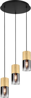 LED Hanglamp - Trion Roba - E27 Fitting - 3-lichts - Rond - Mat Goud - Aluminium Goudkleurig