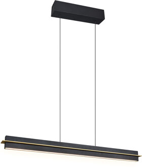 LED Hanglamp - Trion Semih - 22W - Aanpasbare Kleur - Aanraakschakelaar - Rechthoek - Mat Zwart - Metaal Warm wit;Natuurlijk wit