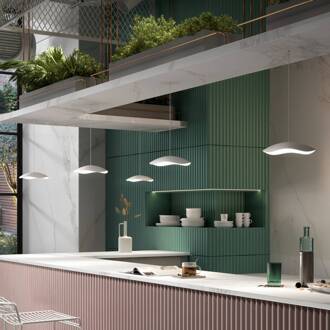 LED hanglamp Valentina S24, grijs/wit lichtgrijs, wit