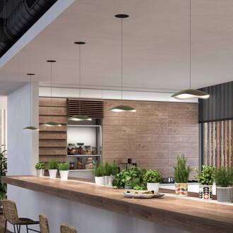 LED hanglamp Valentina S24, olijfgrijs/wit olijfgrijs, wit